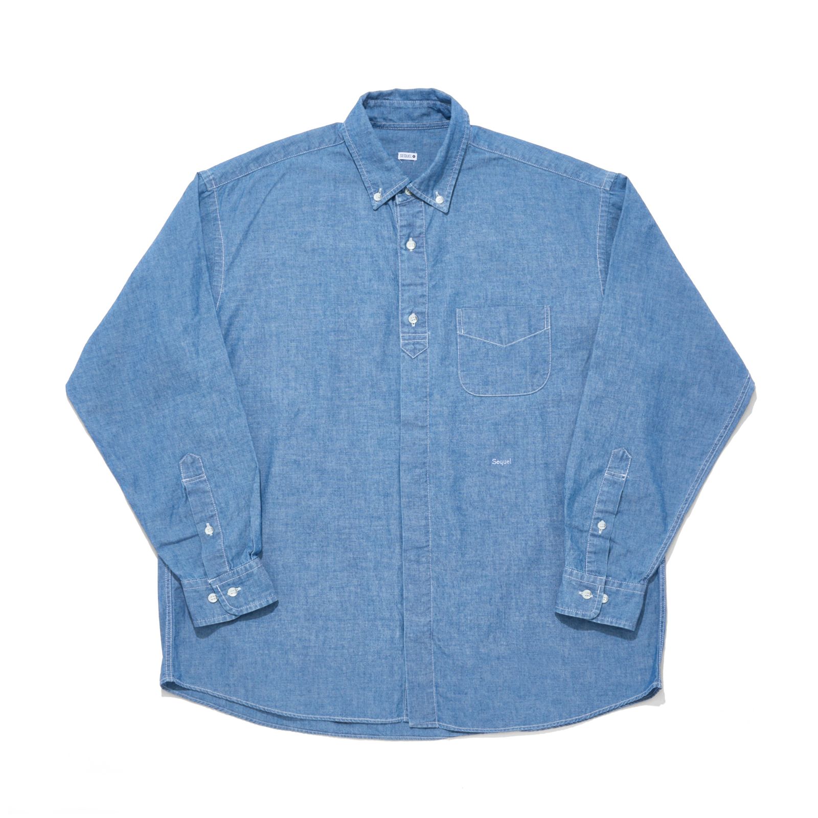 CHAMBRAY LONG SLEEVE SHIRT [BLUE]