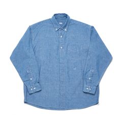 CHAMBRAY LONG SLEEVE SHIRT [BLUE]