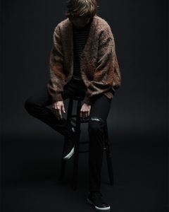 Mohair Argyle Knit Cardigan Knit Cardigan BRT