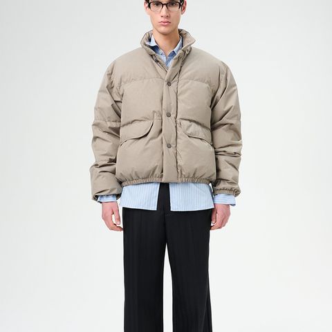 【Last1 Size48】 INHALE PUFFA   Doubleganger Beige Mel Nylon