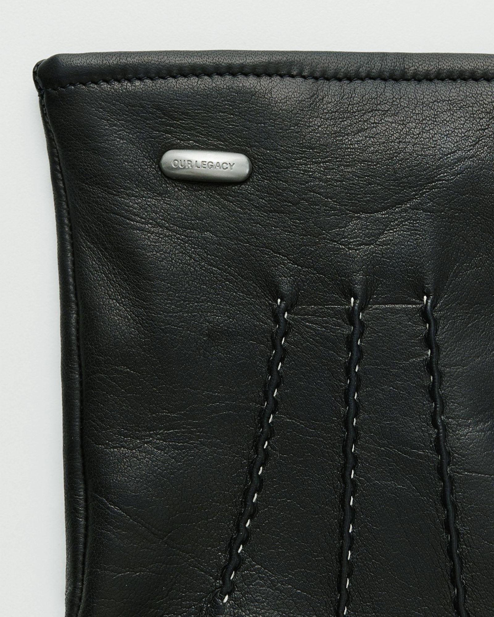 HIS GLOVES   Black Leather