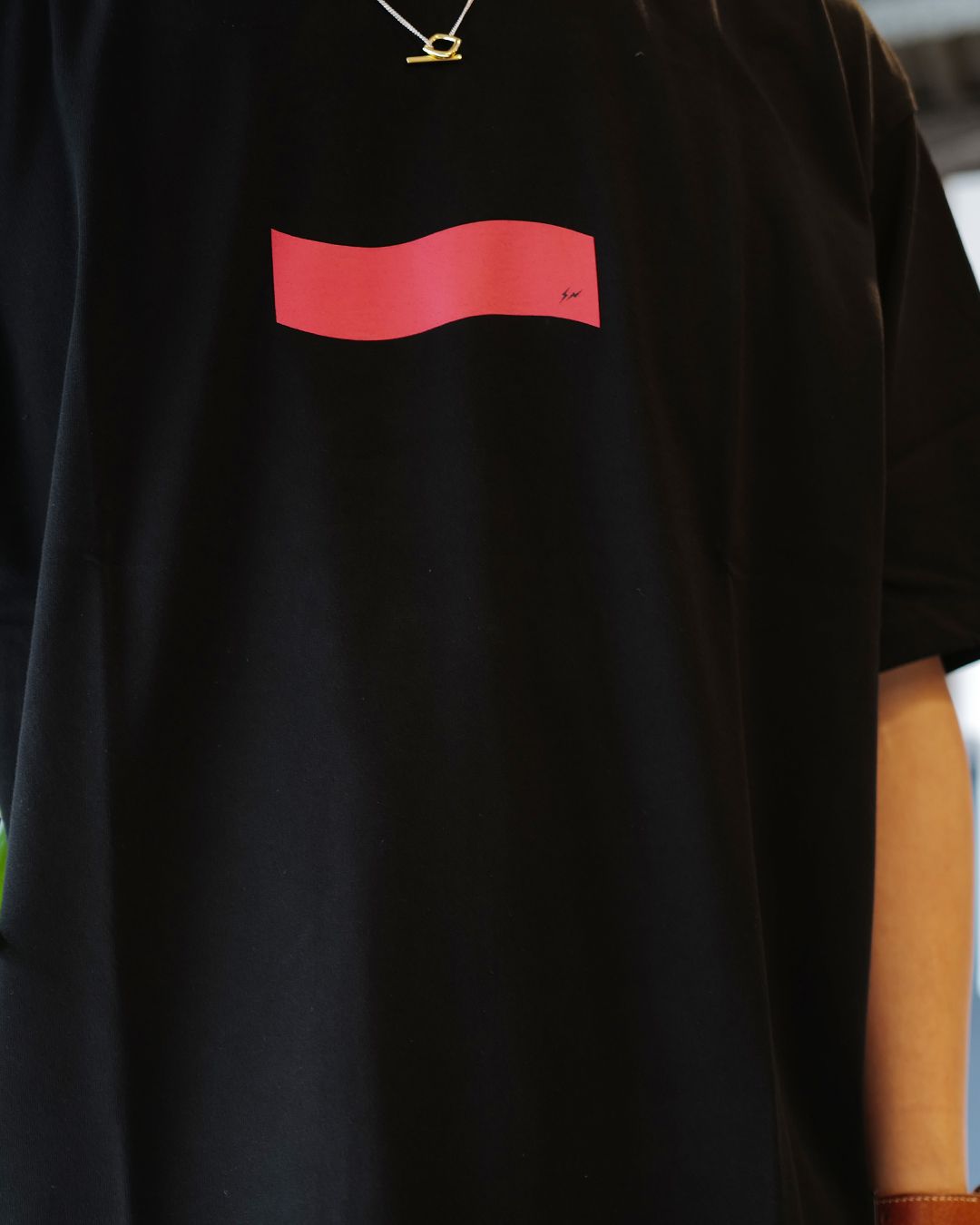 GX-S26-13FST-03 FRAGMENT x GOD SELECTION XXX  13anniversary T-shirts BLACK x RED