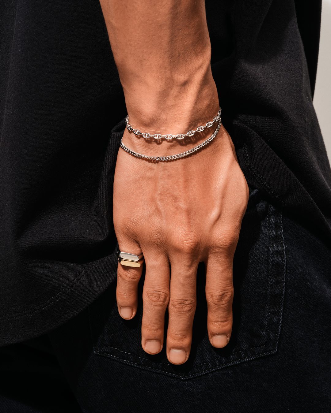 Cable Bracelet  6.5Inch  / ブレスレット  (ユニセックス)