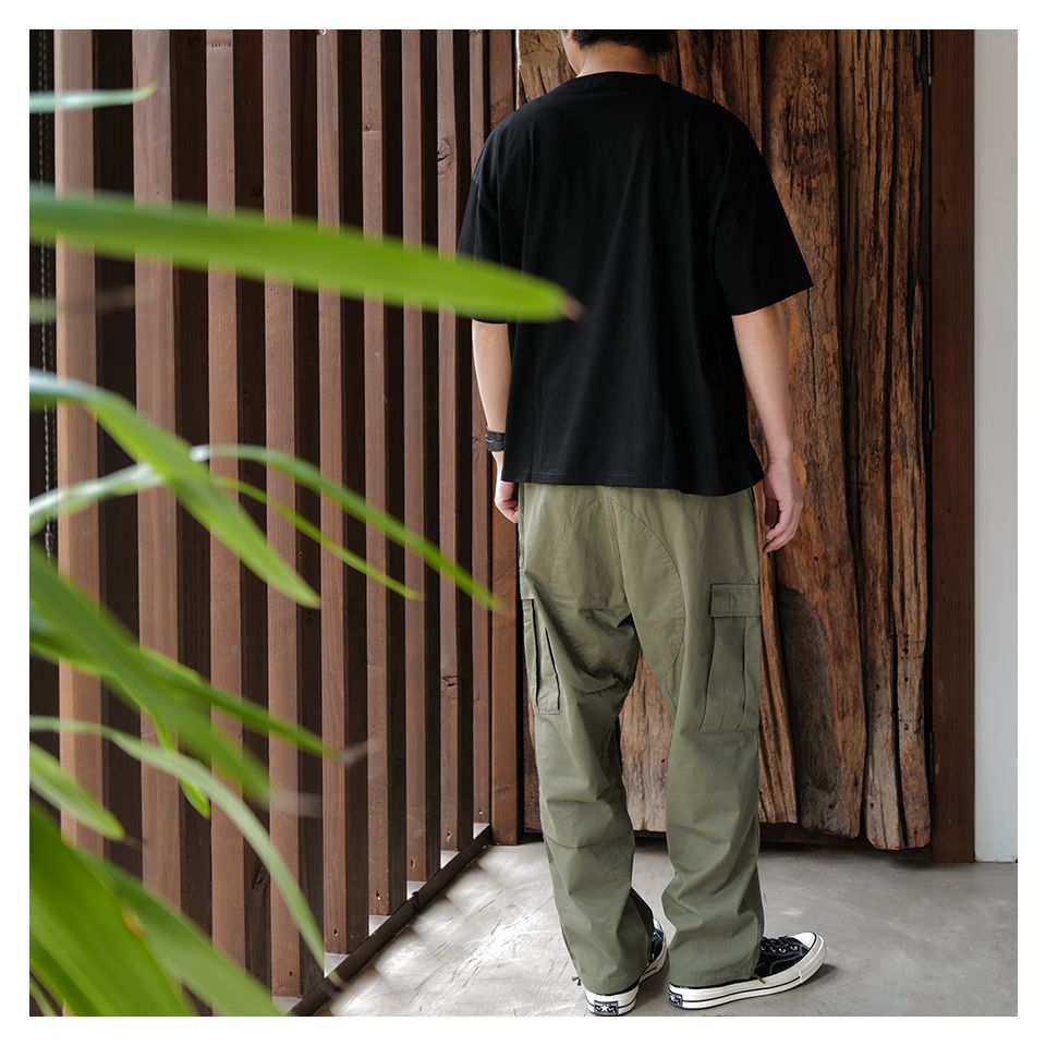 ORGANIC SLOGAN BIG TEE  Black