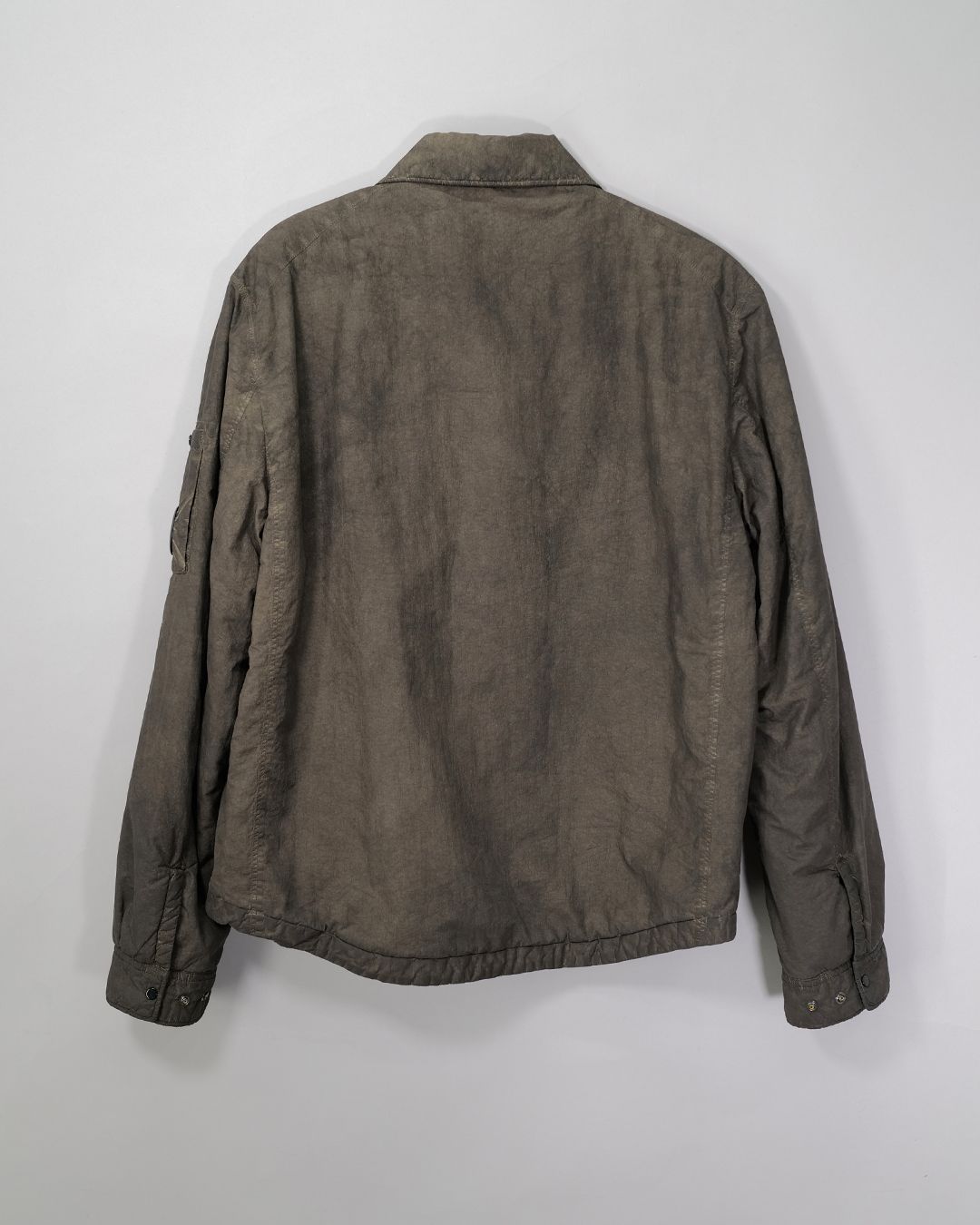 FLATT NYLON PADDED ZIPPED OVERSHIRT  <RE-COLOR BROWN R30>