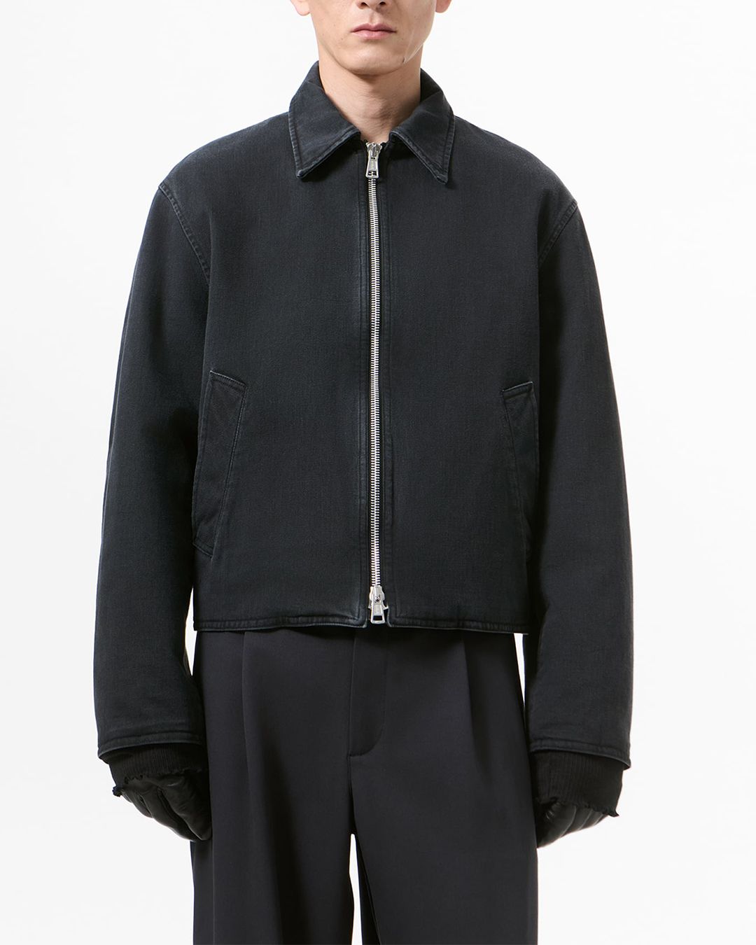 SLIGHT JACKET   Enzyme Obsidian Field Sateen