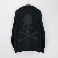 【MASTERMIND WORLD】 LOUNGE CARDIGAN BLACK x CHARCOAL