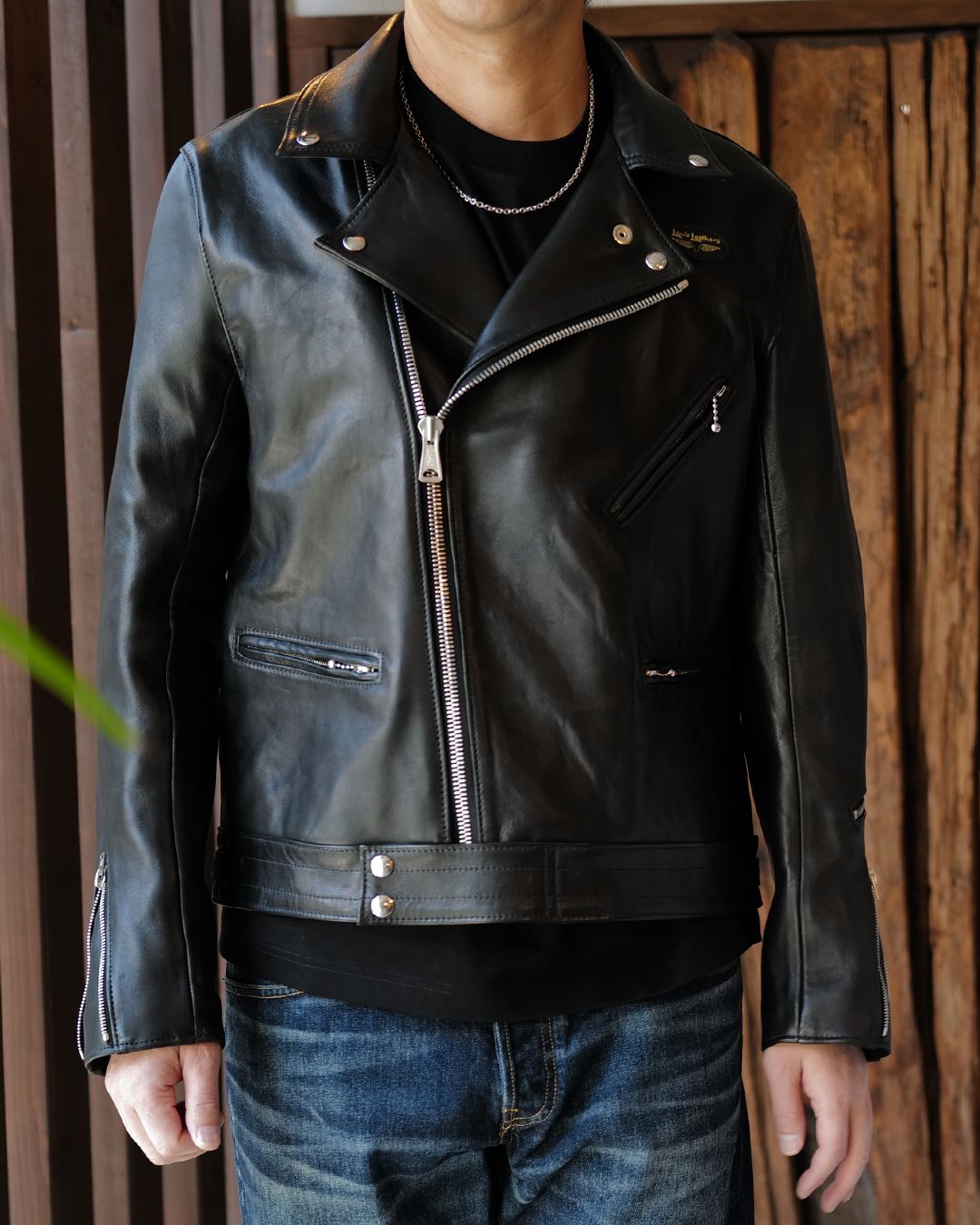 Cyclone -サイクロン- 【Tight-Fit】   (シープレザー / 裏地:ブラックニット)Black