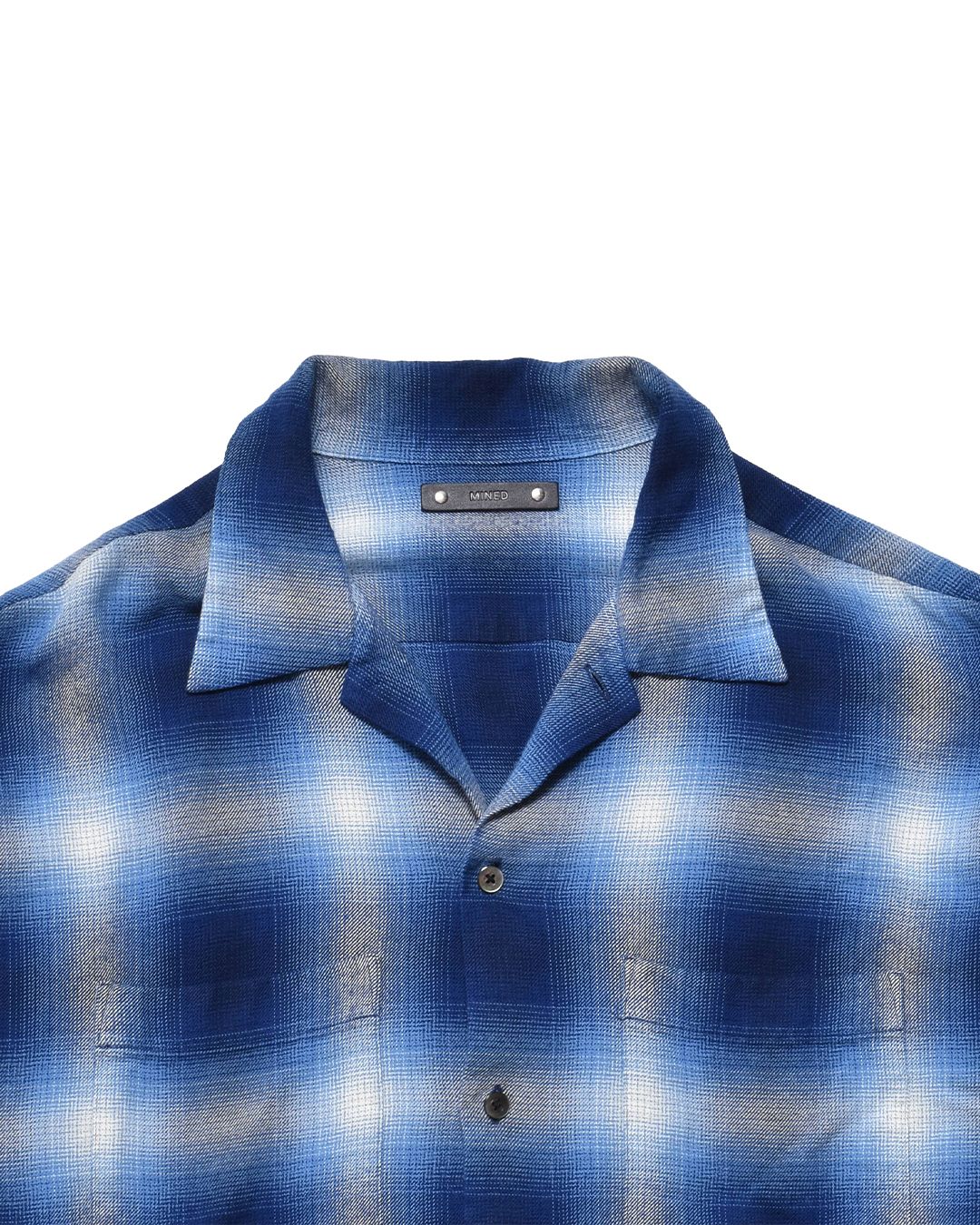 R.Flannel Ombre Open Collar SH  BPT