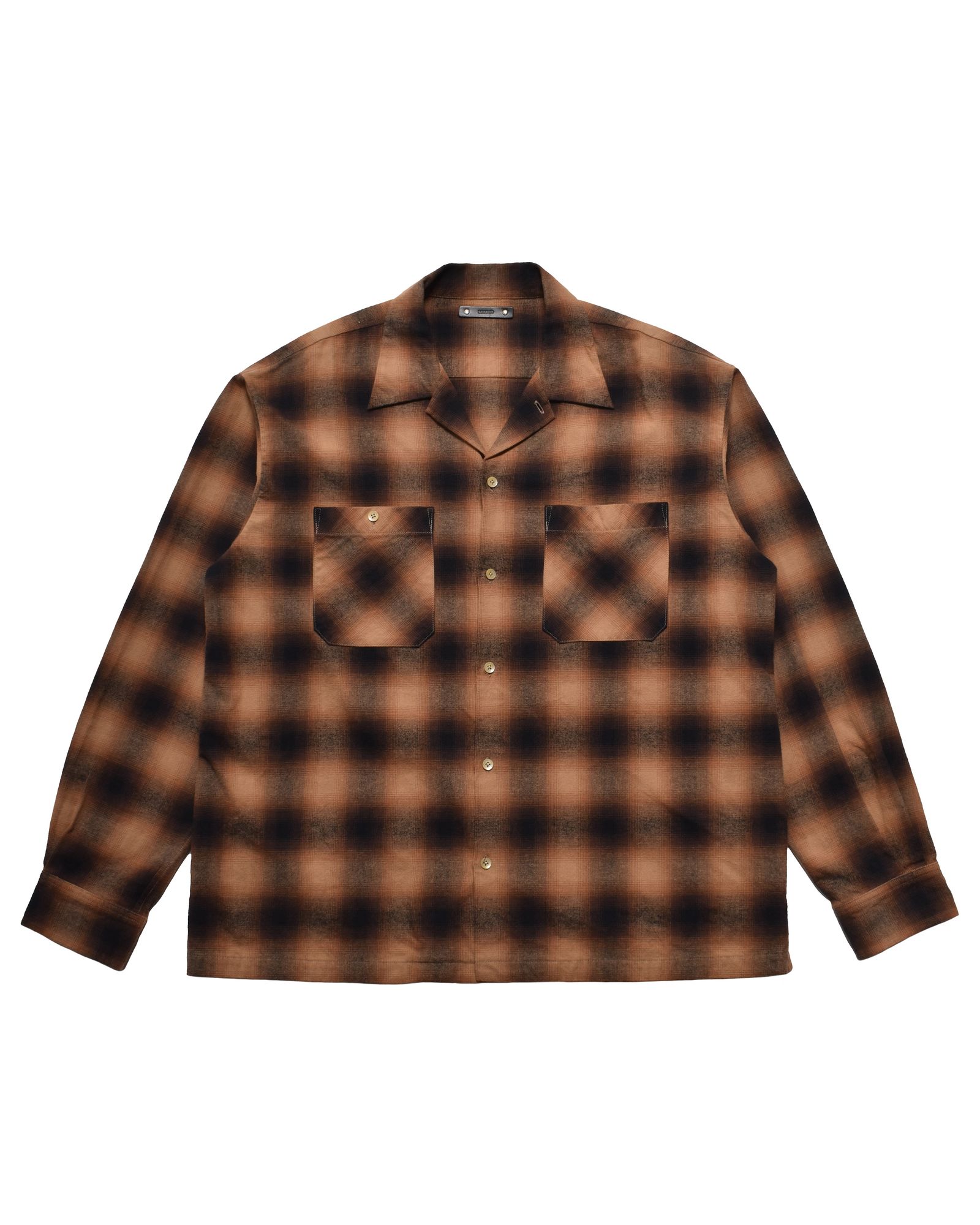 C.Flannel Ombre Open Collar SH  RPT