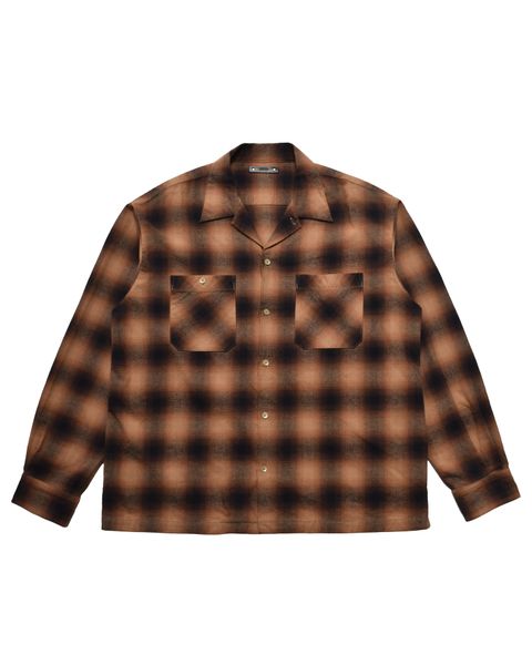 C.Flannel Ombre Open Collar SH  RPT