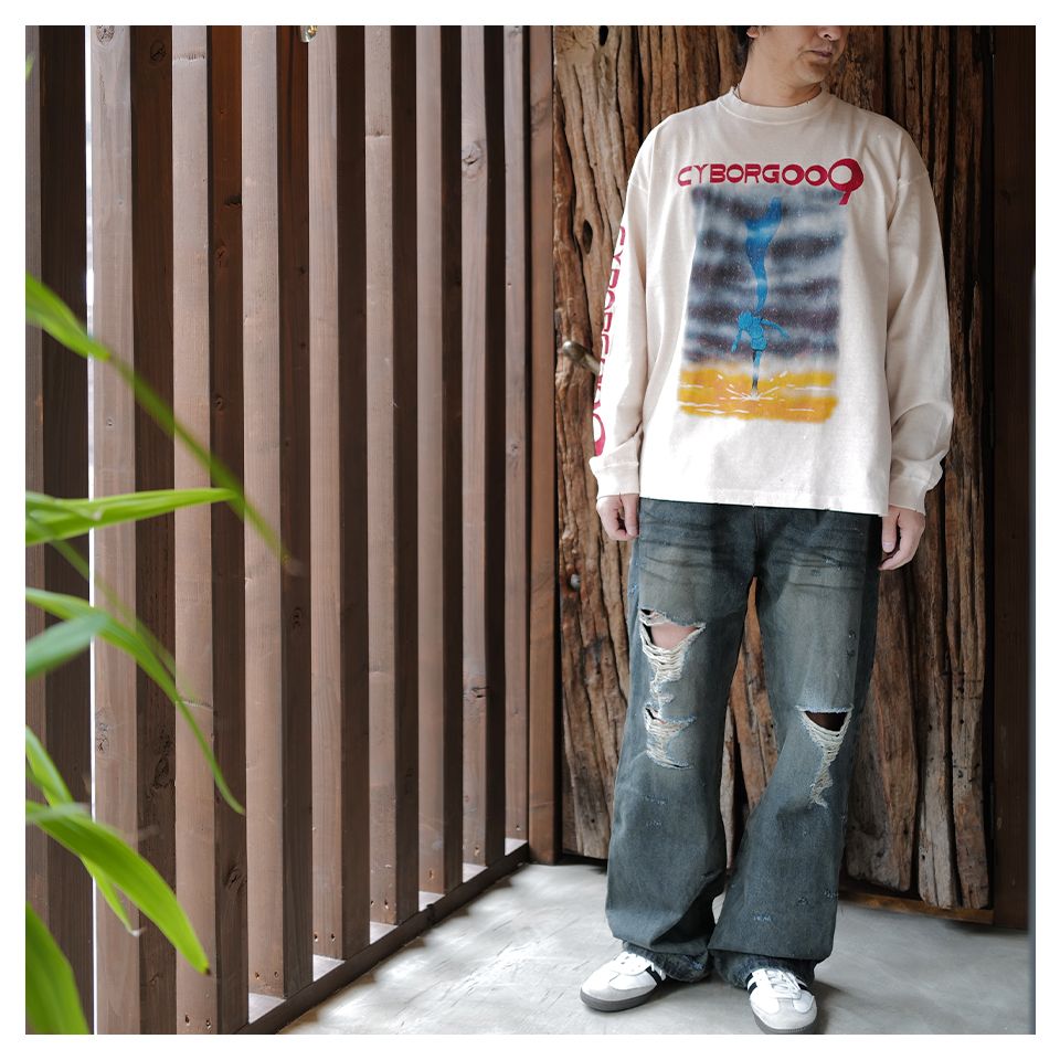 【Last1 Size36】 LAX BAGGY DENIM, junkyard wash