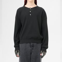 BALLON SWEATSHIRT   Black Rib