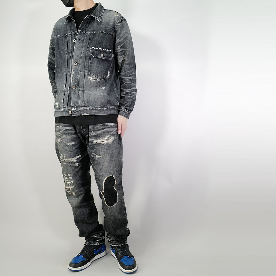 SEQUEL - 【Last1 M】SQ-22SS-JK-02 FRAGMENT x SEQUEL DAMAGE DENIM ...