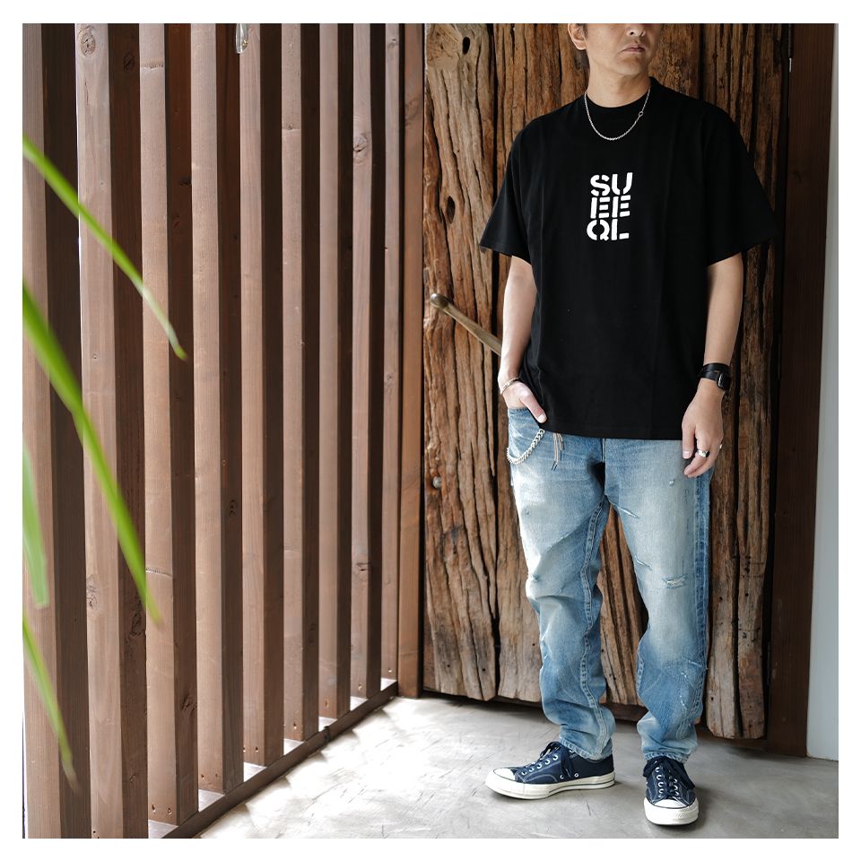 SQ-25SS-ST-05 T-SHIRT  BLACK