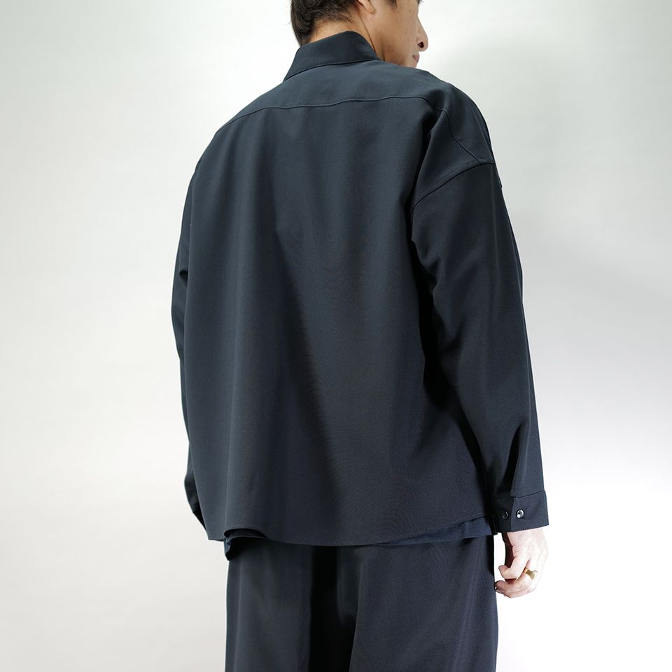 【ラスト1点Size46】TROPICAL WOOL SHIRT  BlueBlack