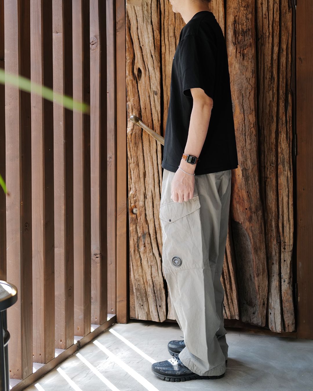 MICRO-REPS BOXY LENS CARGO PANTS -FALLEN ROCK-
