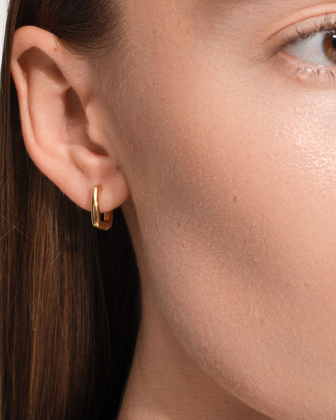 Frame Hoops Small Gold ピアス