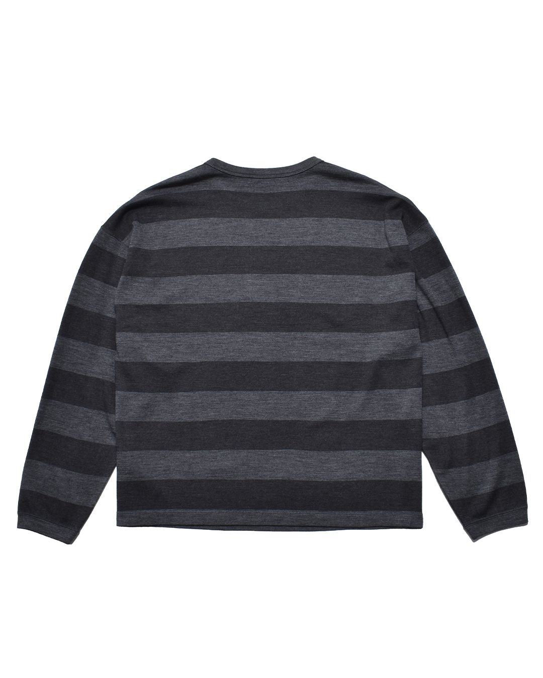 EF.Wool Interlock Border Print Crewneck L/S Pullover