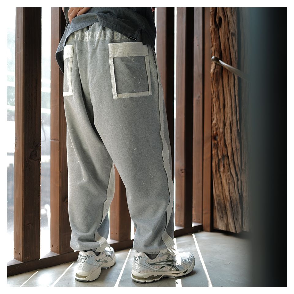 【MASTERMIND WORLD】 CUT-OFF SWEATPANTS  TOP GRAY