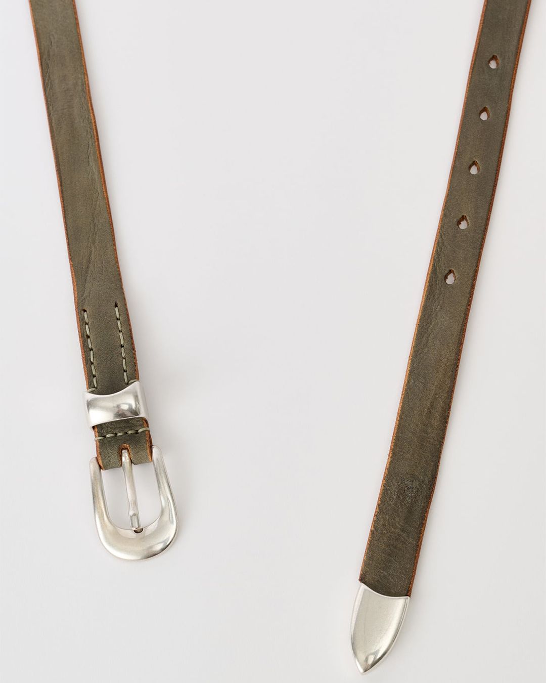 2 CM BELT Overcast Blue Leather