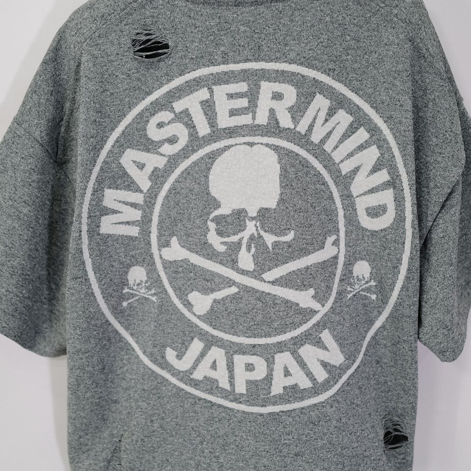 【mastermindJAPAN】 INTARSIA SS KNIT SWETER  GRAY
