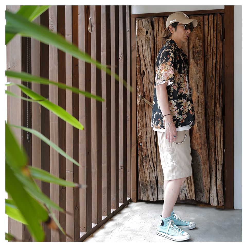 OUR LEGACY - ELDER SHIRT SHORTSLEEVE Black Floral Tapestry