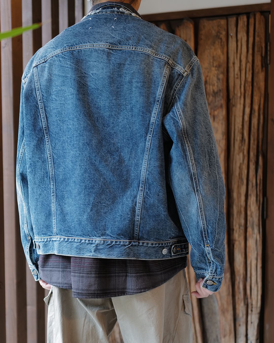 Maison Margiela : ディストレスト カラーレス デニムジャケット