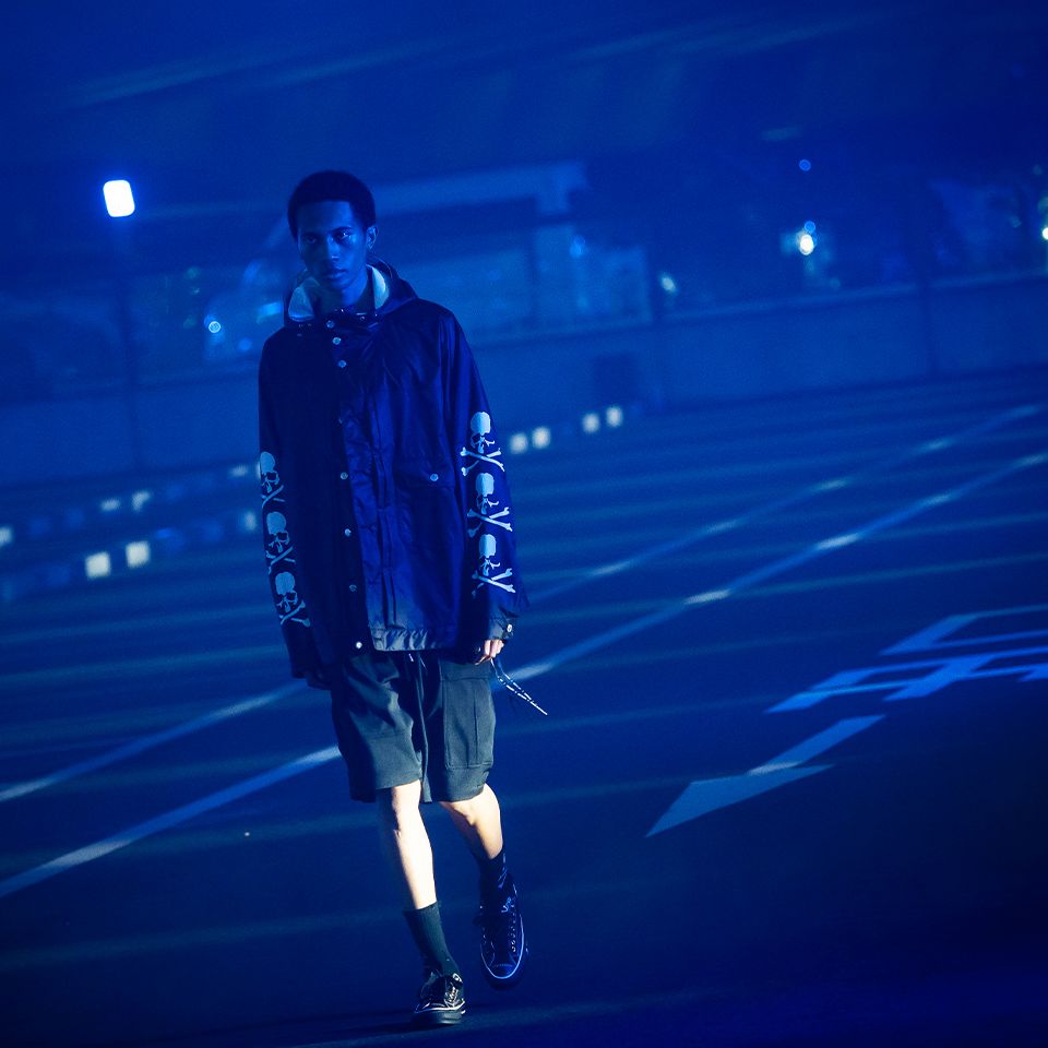 【MASTERMIND WORLD】 JERSEY CARGO SHORTS  OLIVE
