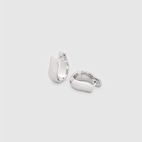Oyster Hoops Small Silver / ピアス / 925スターリングシルバー / ホワイトロジウムメッキ (ユニセックス)