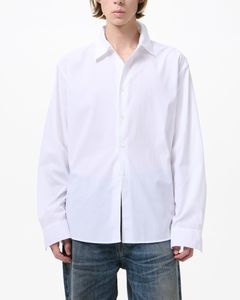 BEYOND SHIRT  White Liquid Poplin