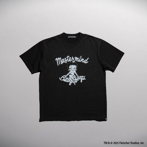 【MASTERMIND WORLD】 xBETTY BOOP S/S TEE ( DAMEGED ) MONOCHROME <REGULAR FIT>