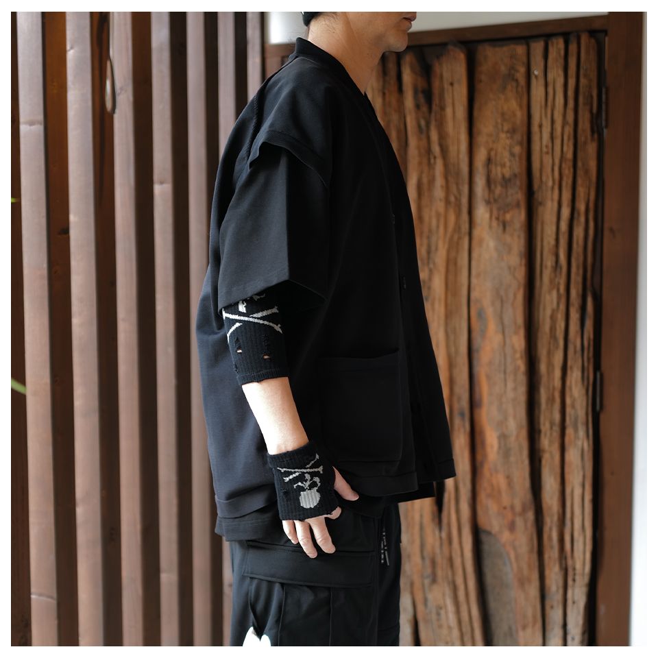 【Last1点 M】 【mastermindJAPAN】 INTARSIA KNIT VEST  BLACK