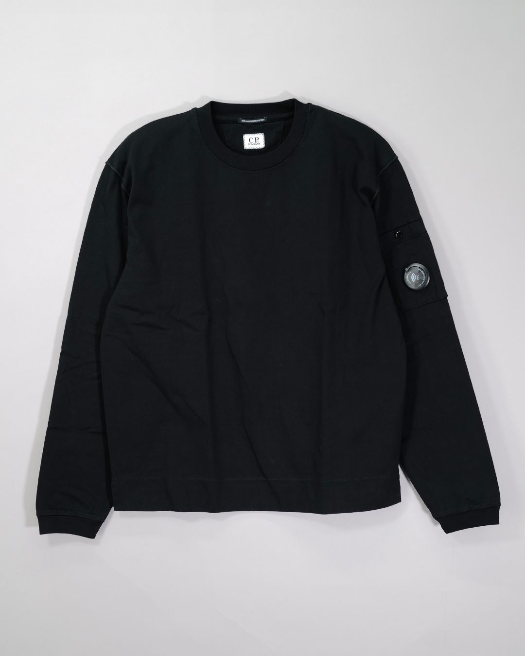 30/2 Mercerized Jersey Twisted Long Sleeve Lens T-Shirt BLACK