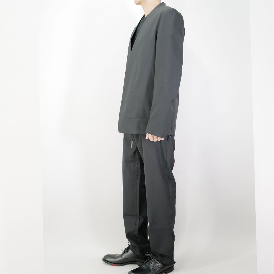 Maison Margiela - Drawstring Pants Two Ply Wool Black. | River