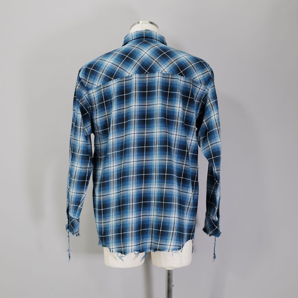 【Last1 SizeM】 【Rafu】 Antiqued shirt  Blue
