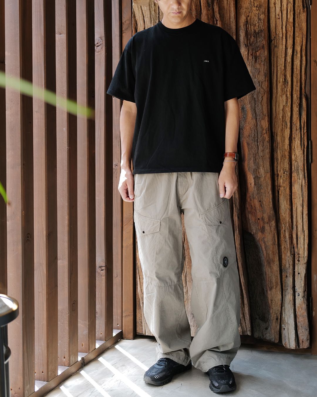 MICRO-REPS BOXY LENS CARGO PANTS -FALLEN ROCK-