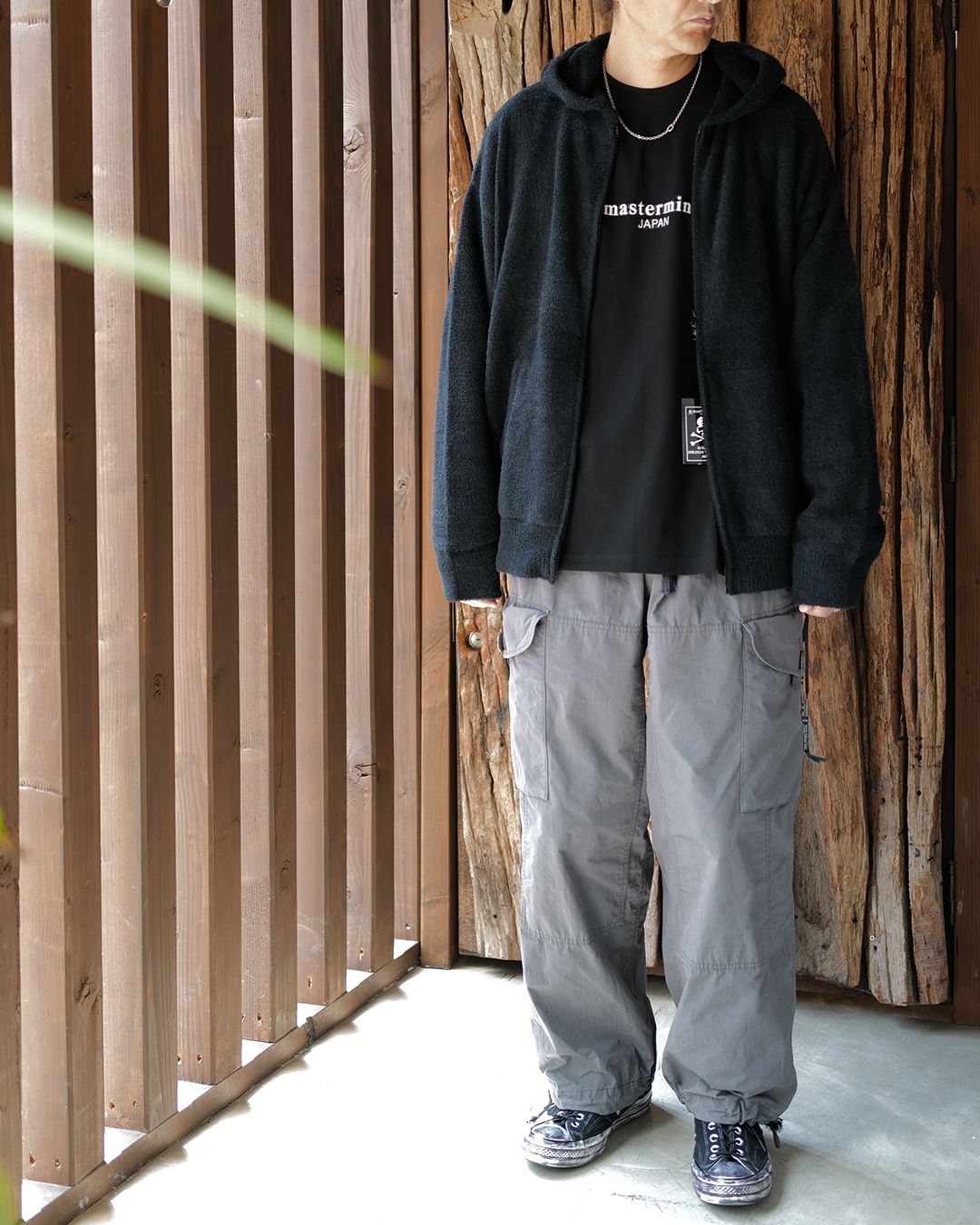 【MASTERMIND WORLD】 LOUNGE ZIP-UP HOODIE  BLACK