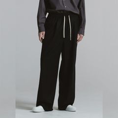 SUPER140Sダブルストリングスパンツ[BLACK]