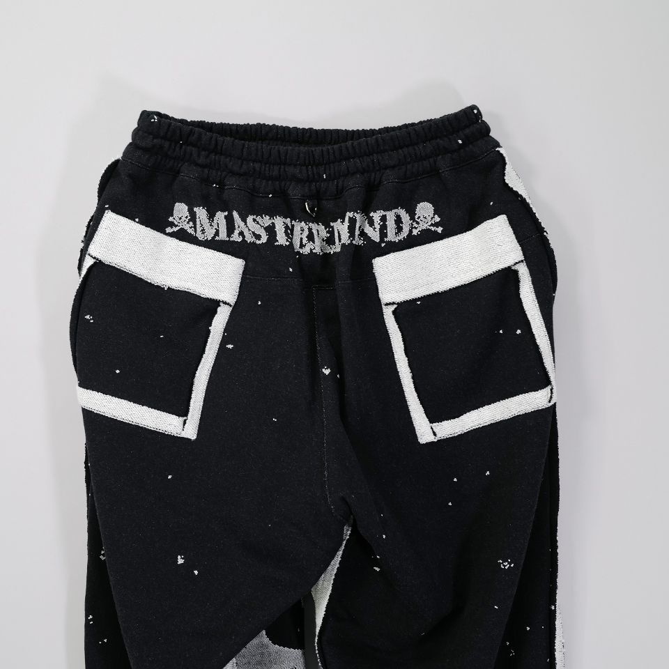 【MASTERMIND WORLD】 CUT-OFF SWEATPANTS  BLACK