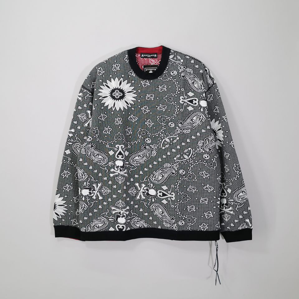 【MASTERMIND WORLD】 REVERSIBLE LS TEE  BLACK x RED