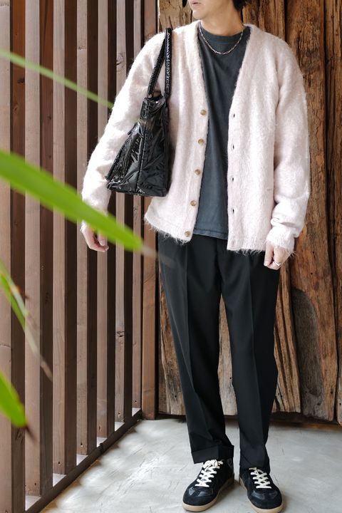 MINEDENIM -Shaggy Mohair Knit Cardigan-