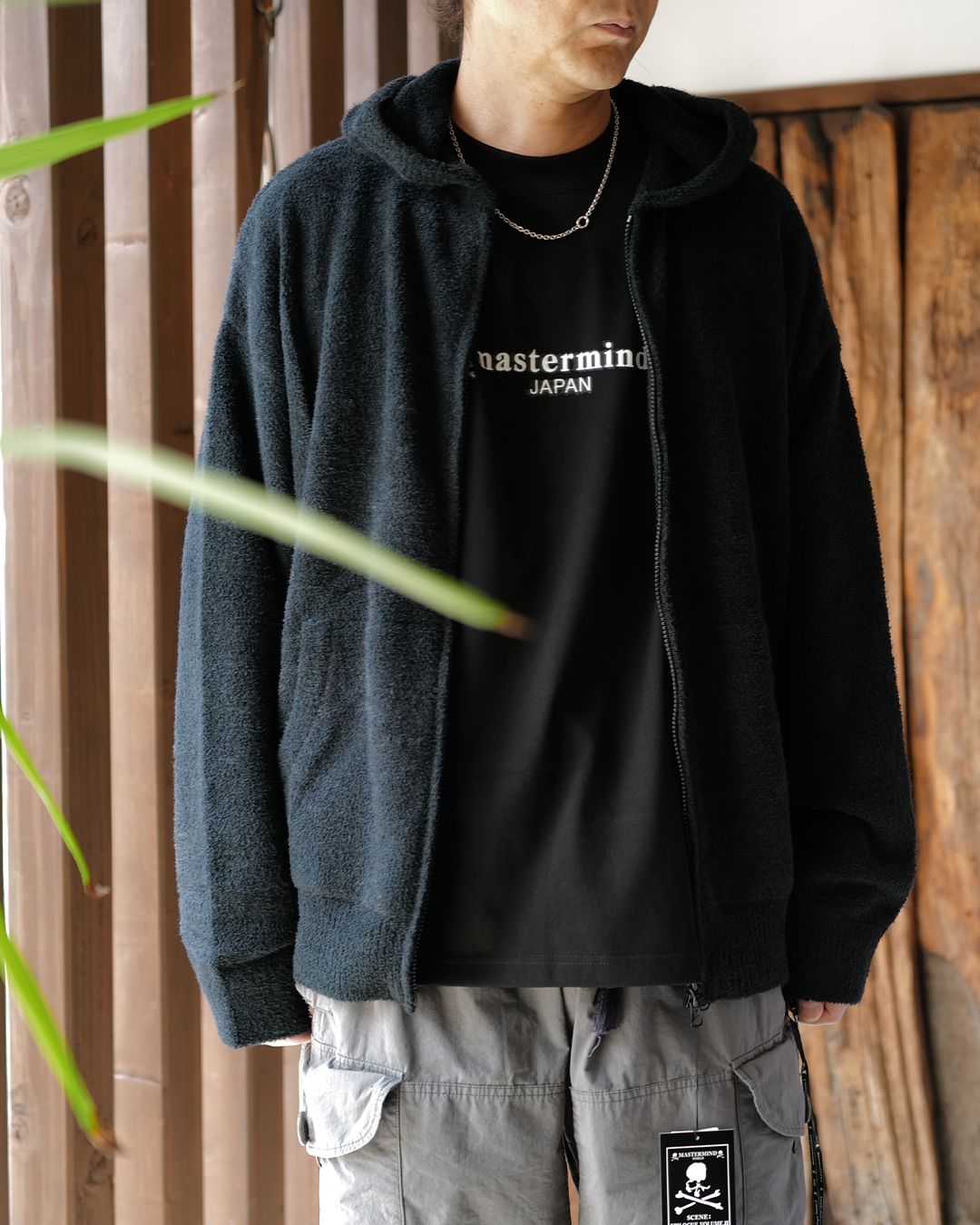 【MASTERMIND WORLD】 LOUNGE ZIP-UP HOODIE  BLACK