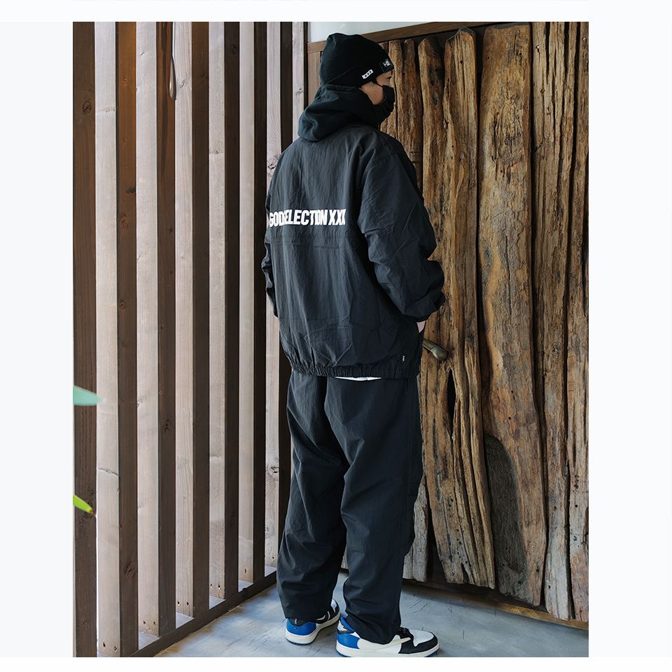 GOD SELECTION XXX - GX-A23-JK-01 HALF ZIP TRACK JACKET BLACK | River