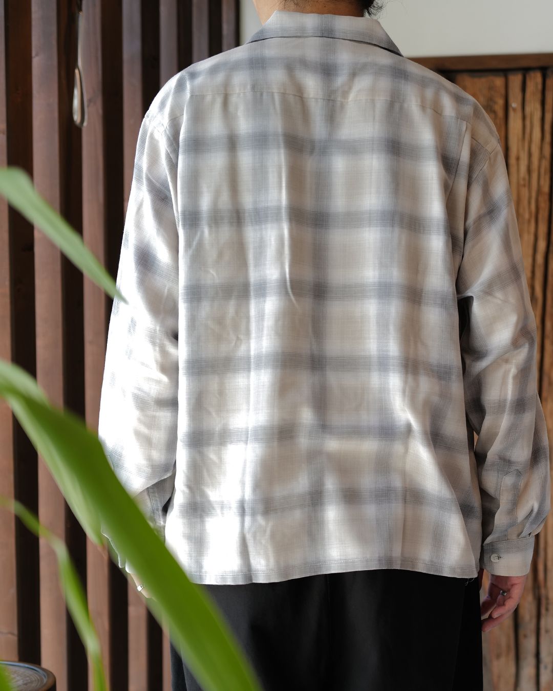 SQ-26AW-SH-01 OPEN COLLAR SHIRT [GRAY]