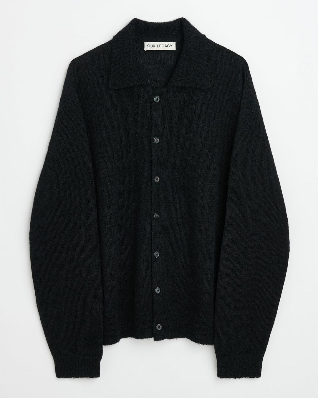 EVENING POLO   Black Fuzzy Alpaca