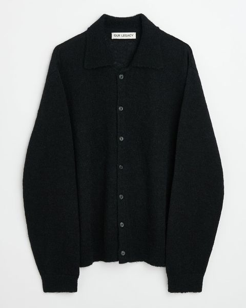EVENING POLO   Black Fuzzy Alpaca