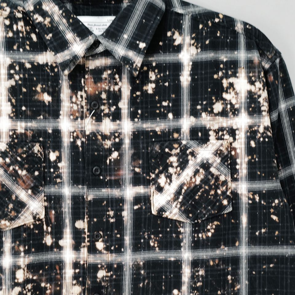 【Last1 M】 【Rafu】 Bleached shirt  Black