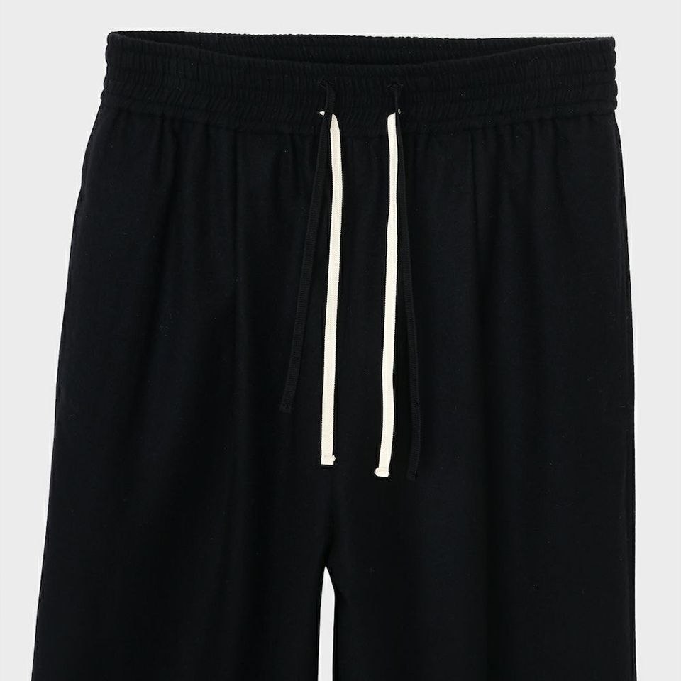 SUPER140Sダブルストリングスパンツ[BLACK]