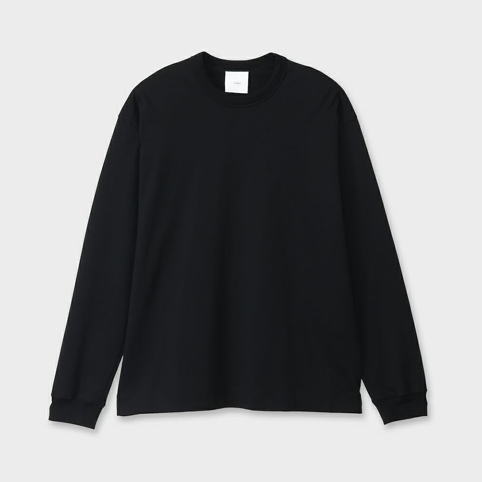 コットンジャージーロンT[BLACK]